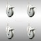 Service Caster 5 Inch 316SS Gray Polyurethane Wheel Swivel 12mm Stem Caster Set Lock Brake SCC-SS316TSTTL20S514-PPUB-M1215-4 - alternate 4